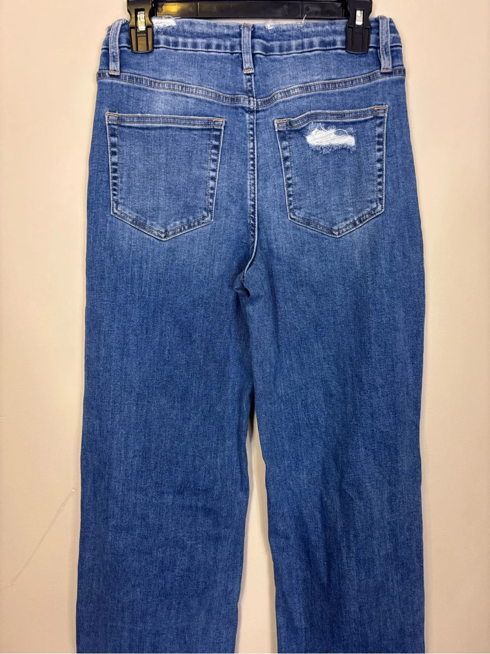 Flying Monkey Distressed Knee Blue Wide Leg Jeans Women’s size 28